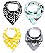 Baby Bandana Bib - Unisex 4 Pack Super Absorbent, Soft, & Modern Drool Bibs with Snaps for Boys & Girls Drooling and Teething, Perfect Baby Burp Cloth Gift Set By CAMIRUS (Elk/Stripe)