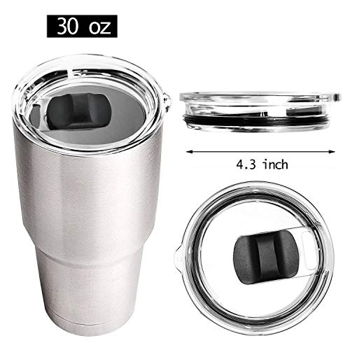 30 OZ Tumbler Lids, Spill Proof Splash Resistant Lid with Slider Closure Replacement Lid Fit for