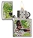 Zippo Buddha Pocket Lighter, Brushed Chrome