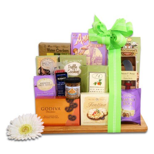 Elegant Easter Gourmet Spring Gift Basket with Italian Cookies -Large