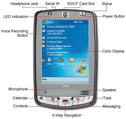 Hp Ipaq Pocket Pc Hx2410 De Poche Windows Mobile 2003 Se 3 5 Couleur Tft 240 X 320 Bluetooth Wi Fi Amazon Fr Fournitures De Bureau