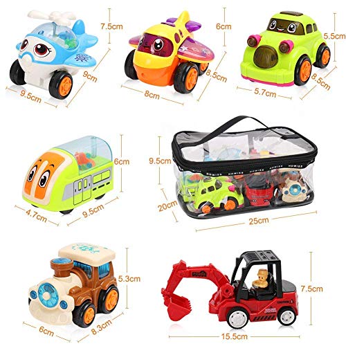 image for BBLIKE Cars Toys for 1 2 3 Year Old Kids, Toddler Push and Pull Cars S
