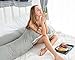AngQi 65-inch Full Body Support Pillow with Washable Jersey Cover, U Shaped Pregnancy Pillow Maternity Pillow, Gray