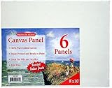 Nicole SbaCNV4002-CL 8 x 10 in. Pre-primed Canvas Panels, Boards - Lot of 6