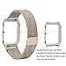 iTerk Compatible Apple Bands Frame,Milanese Mesh Loop Stainless Steel Metal Replacement Wristband Bracelet Strap Magnetic Buckle Protective Case Bumper Compatible iWatch Apple Watch Series 1/2/3