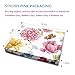 HOBO Dessert Flatware Set Herb Garden Ceramic Stainless Steel Dessert Set 14 Piece Dessert Serving Set Serving Utensils (6 Pastry Forks,6 Tea Spoon,1 Bread Knife,1 Cake Shovel)