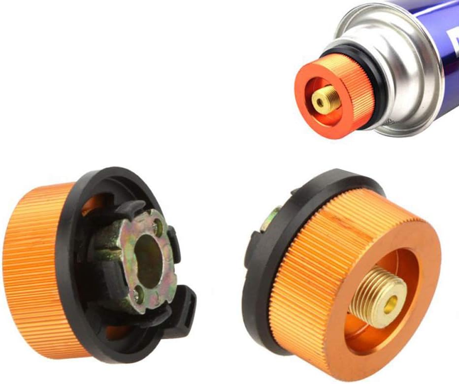 SUNFUA 2 Pcs Gas Adapter Outdoor Hiking Camping Stove Adapter Convertor Stove Connection for Butane Canister to Screw Gas Cartridge