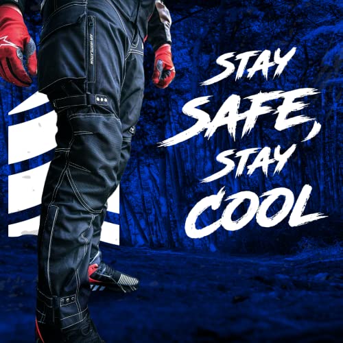 HWK Motorcycle Pants for Men and Women with Water Resistant Cordura
