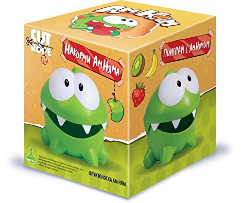 СUT THE ROPE Om -nom PLASTIC TOY Fruit Lunch box -Om Nom open mouth - Cut The Rope Figures-Cut the Rope Stuffed Animal-Cut The Rope Toys Om Nom-Cut The Rope Nommies-om nom frog-cut the rope magic