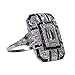 WensLTD_ Clearance! 1PC Boho Jewelry Silver Natural Gemstone Marquise Moonstone Personalized Ring (#9, Silver)
