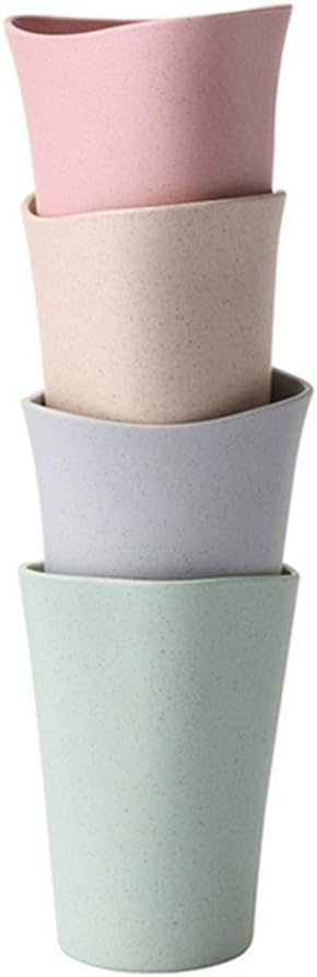 ZBGOROW Bamboo Fiber Tumbler | BPA-Free and Eco-Friendly Drinking Cups | Set of 4 in 4 Assorted Color …