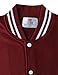 H2H Mens Slim Fit Varsity Baseball Bomber Cotton Lightweight Premium Jacket Cmoja083-wine Medium