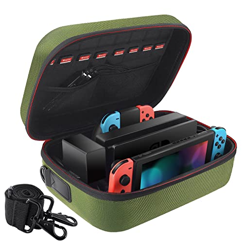 VORI Carrying Case for Nintendo Switch 2017/Switch OLED Model 2021, Protective Hard Portable EVA