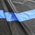 ANLEY&reg; [Heavy Duty] 3x5 Foot Thin Blue Line Nylon Flag - Sewn Nylon Strips - Canvas Header and 4 Rows Stitched - Thin Blue Line Nylon Flags with Brass Grommets 3 X 5 Ft