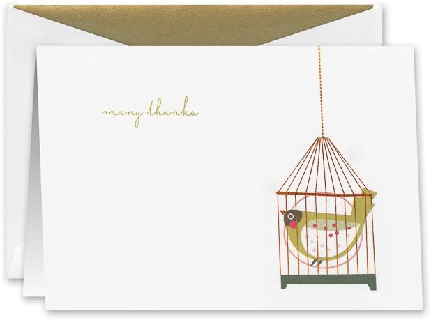 William Arthur Bird Cage Thank You Note (B60692)