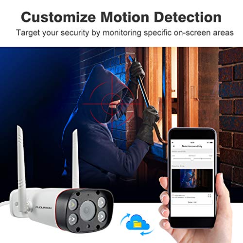 floureon Dual Light IP Wireless Bullet Security Camera 1080P Motion Detection IR Night Vision WiFi 2-Way Audio IP66 for Outdoor Security - Thumbnail 4