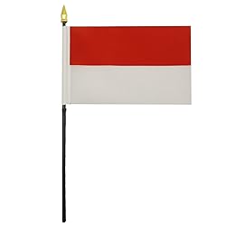 AZ FLAG - Monaco Table Flag 4'' x 6'' - Monégasque