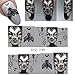 WOKOTO 25 Sheets Halloween Waterslide Nail Decals with 1Pcs Tweezers Grimace Skull Eye Nail Art Wrap Stickers Manicure Kits