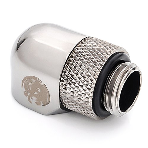 Bitspower G1/4" Male to Female Extender Fitting, 90 Rotary, Black Sparkle, 4-pack