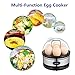 Egg cooker, AICOK Stainless Steel 7 Egg Capacity Rapid Egg Boiler with 2 BPA-Free Poachers & 2 Heating Modal, Electric Egg Steamer for Hard Boiled Eggs, Poached Eggs, Omelets, Auto Power Off