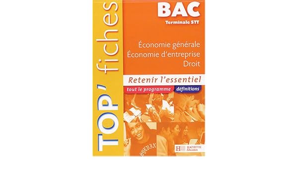 Economie Générale économie Dentreprise Droit Tle Stt - 