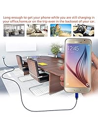 Cable micro USB de 9.8 ft para Samsung Galaxy S7 S6 Edge Note 5, HTC One M9, LG K20 Plus, Moto G5, Kindle Fire Hd Hdx, color verde