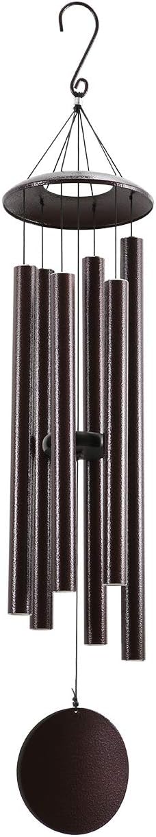 ELYXWORK Large Wind Chimes Outdoor Deep Tone 45 Inch, Memorial Windchimes with 6 Heavy Tubes Tuned Soothing Melody as Sympathy Gift, Home, Patio, Garden Decor, Bronze : Garden & Outdoor