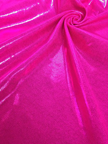 Shiny Finger Foil 4-Way Stretch Heavy Nylon Spandex Fabric (Fuchsia)