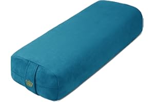Florensi Yoga Bolster (26"x11"x5.5") - Premium Velvet Rectangle Pillow for Restorative Practice, Large Supportive Cushion