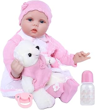 Ziyiui Bebe Reborn Fille Poupee Reborn 55cm Silicone Pas Cher Realiste Reborn Babys Doll Magnetisme Jouet Cadeaux 22 Pouce Amazon Fr Jeux Et Jouets