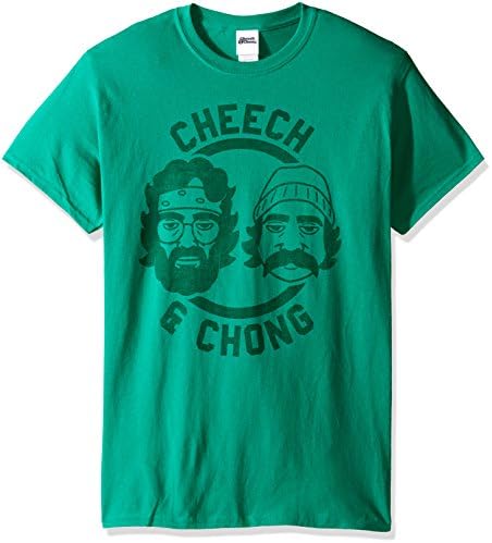 Cheech and Chong Men's Stamp T-Shirt, Kelly, X-Large