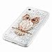 Urberry Iphone 7 Case,Running Glitter Cover, Sparkle Love Heart, Creative Design Flowing Liquid Floating Luxury Bling Glitter Sparkle Hard Case for 4.7 inch iPhone 7 with a Screen Protector (C)