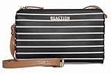 Kenneth Cole Reaction KN1549 Duplicator Stripe Crossbody Messenger Bag (BLACK/WHITE)