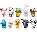 Moon Boat (TM) Story Time 10 PCS Velvet Animal Finger Puppets Pinata Filler Kids Party Favors