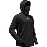 Palmyth Mens Fishing Hoodie with Neck Gaiter Water Resistant Windproof Fleece Lining Thumb Holes Performance Sweatshirt