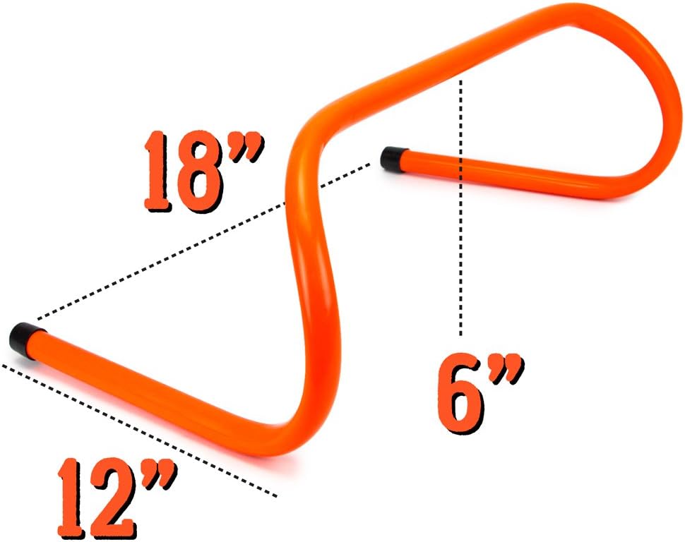 Agility Training Hurdles, 5-Pack - Hi Visibility Speed Endurance Indoor/Outdoor Practice Equipment for Track & Field - Fences for Sports Team Condition & Coaching Football, Soccer, & Cross Country : Sports & Outdoors