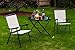 SunLife Lightweight Folding Portable Chair Weatherproof Porch Patio Yard 1-Pair of Chairs with White Cushion