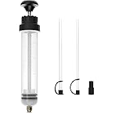 QWORK 200CC/200ML/0.21Qt./7OZ Extraction&Fill Pumb, Syringe Style Manual Automotive Pump,Gear Oil, and Brake Fluid Extractor