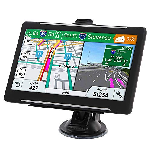 GPS Navigation for Car 2019 Map, 7 Inches HD Touch Screen Direction Car GPS Navigation System with Built-in Lifetime Maps Update