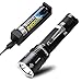 Sofirn SF36 Tactical Flashlight Rechargeable 18650 Battery and Charger Bundle, Cree XPL V6 LED 1070 High Lumens, Compact EDC Light For Camping Hiking Fishing Caving Hunting