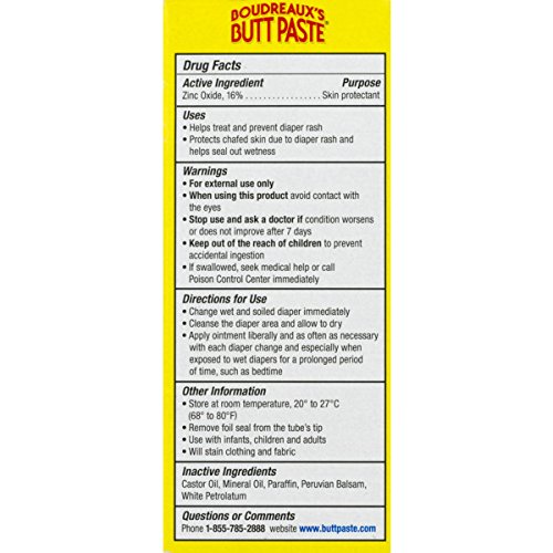Boudreaux's Butt Paste Diaper Rash Ointment, Original, 2 Oz, Pack of 3 - Thumbnail 3