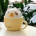 Teagas Cute Funny Ceramic Dog Coffee Mug Cup, Gift for Friend Sisters Children