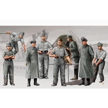 Trumpeter 1/35 German Morser Karl Artillery Crew Figure Set (Pack of 8)