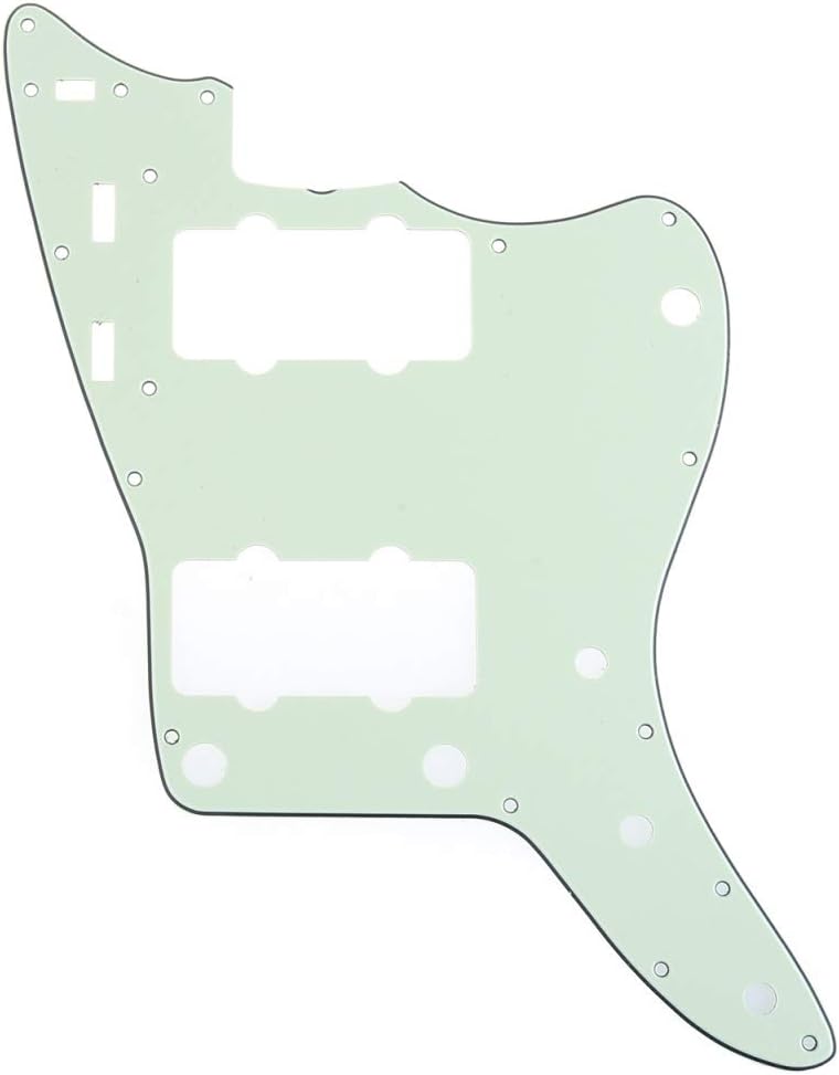 Musiclily Pro 13-Hole 65 60s Vintage Guitar Pickguard for Fender American Jazzmaster 3Ply Mint Green