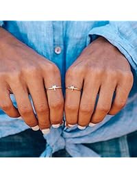 Pura Vida Silver or Gold Plated Palm Tree Ring with .925 Sterling Silver, Sizes 5-9