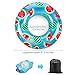 Inflatable Swim Ring Pool Float with integrated built-in Inflator Qoosea Toy PVC Inflatable Watermelon Simply press the pump inflator by the air-relief nozzle pool-party Water Fun(latest hottest)