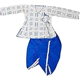 Archy Creations Boys Cotton Dhoti Kurta Set, Full Sleeve Traditional Indian Outfit for Festivals, Weddings & Cultural Events