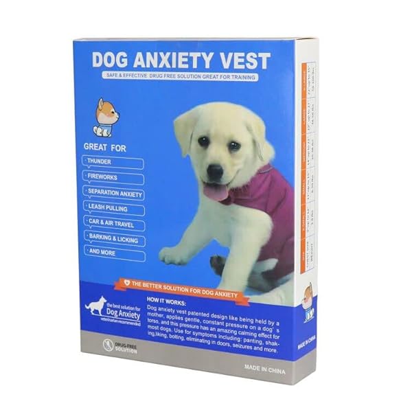 MCHY DOG ANXIETY VEST, ANXIETY RELIEF FOR DOGS, DOG CALMING COAT (ROSE M)