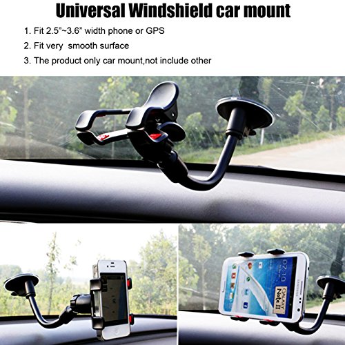 [2pack] Car Mount Cradle,CaseHQ Universal Windshield Dashboard Double Clip Strong Suction Cup Cell Phone Holder for iPhone 8 8 Plus X 7 7 Plus 6 6 Plus Galaxy S5 S6 S7 S8 Androids,GPS etc.-White - Thumbnail 6