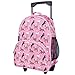 Wildkin Kids Rolling Luggage for Boys and Girls, Carry on Luggage Size is Perfect for School and Overnight Travel, Measures 16 x 12 x 6 Inches, BPA-Free, Olive Kids (Horses in Pink)